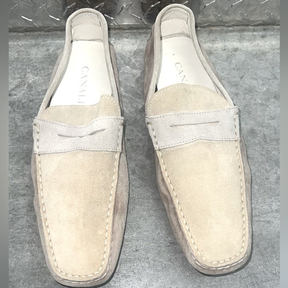 Canali Men's Tan Suede Loafers